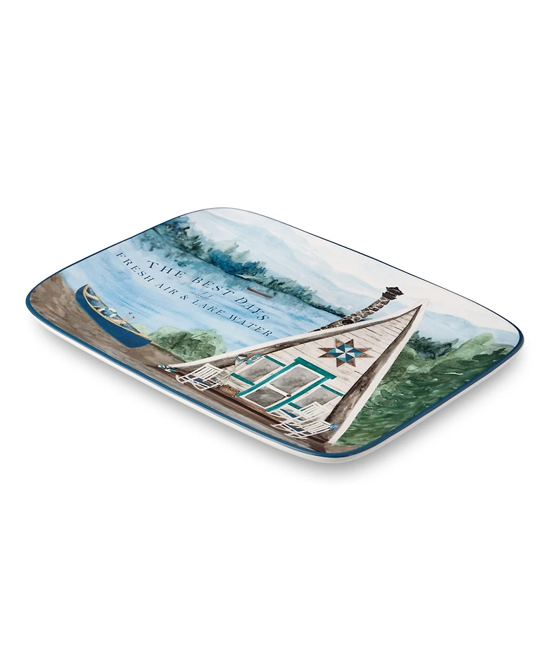 Certified International Wake At The Lake Rectangular Platter