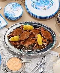 Certified International Silver Plated Crab Oval Platter