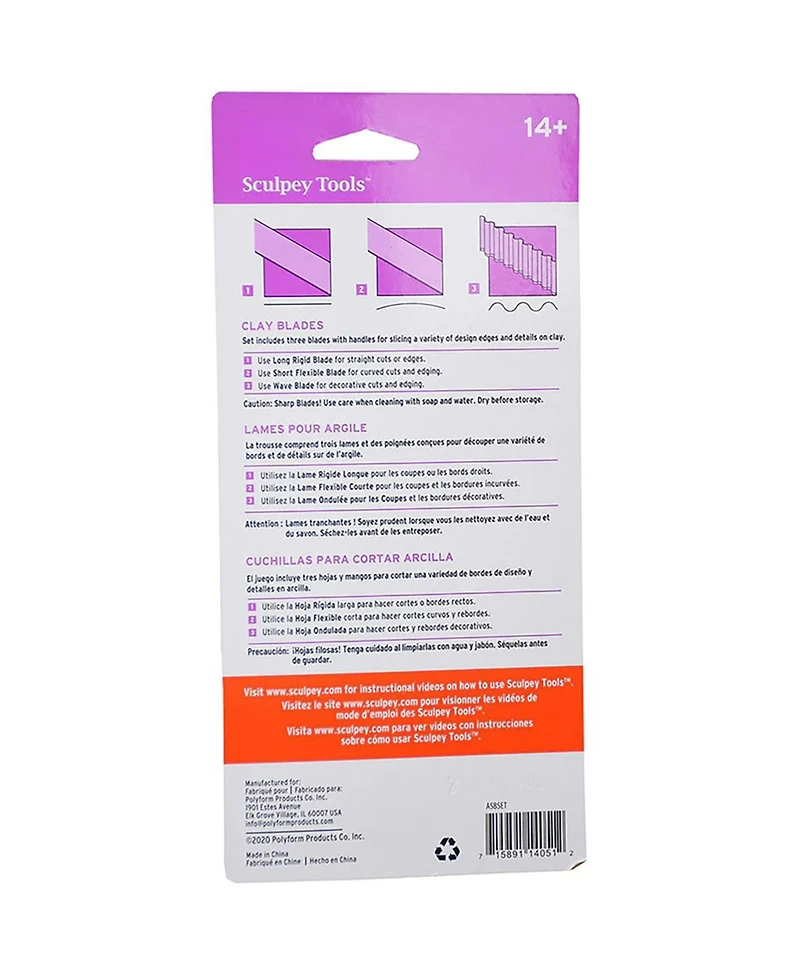 Sculpey Tools: Clay Blades Set of 3