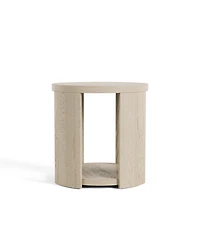 Furniture of America 24" Oak Wood Rosin Round End Table