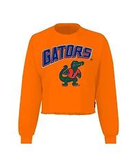 Spirit Jersey Women's Orange Florida Gators Slouchy Cropped Long Sleeve T-Shirt
