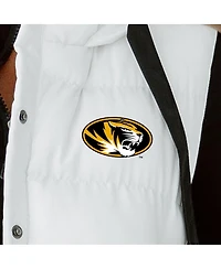 Gameday Couture Women's White Missouri Tigers Hooded Full-Snap Puffer Vest