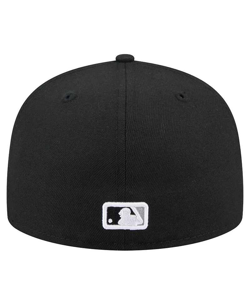 New Era Men's Black Chicago White Sox Yarn Stitch 59FIFTY Fitted Hat