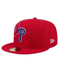 New Era Men's Red Philadelphia Phillies Yarn Stitch 59FIFTY Fitted Hat