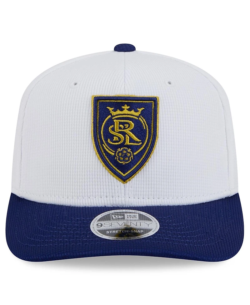 New Era Men's White/Blue Real Salt Lake 2025 Jersey Hook 9SEVENTY Stretch-Snap Hat