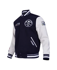 Pro Standard Men's Navy Denver Nuggets 2024/25 City Edition Wool Varsity Full-Zip Jacket