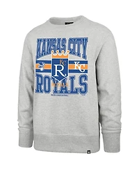 '47 Brand Men's Gray Kansas City Royals Letters Headline Pullover Sweatshirt
