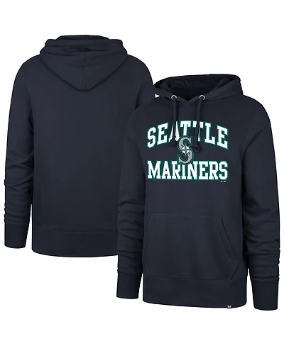 '47 Brand Men's Navy Seattle Mariners Velocity Headline Pullover Hoodie