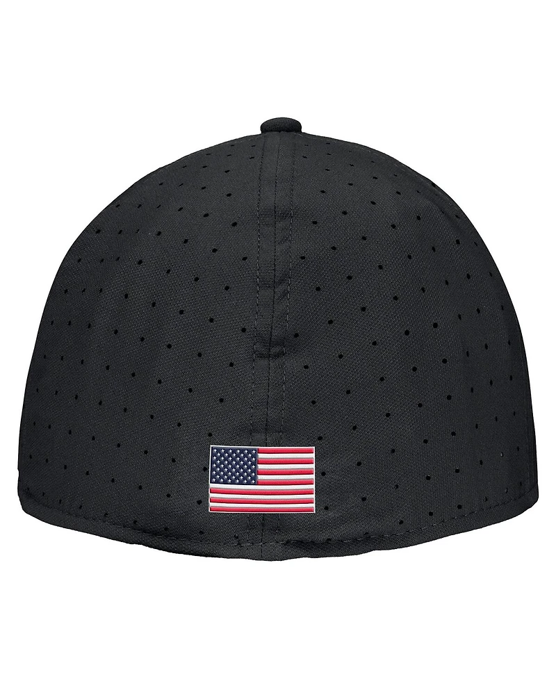 Nike Men's Black Vanderbilt Commodores On-Field True Performance Baseball Fitted Hat