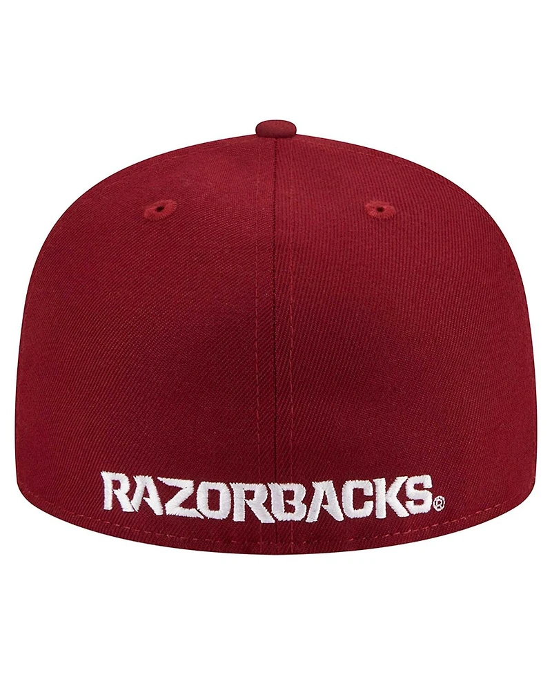 New Era Men's Cardinal Arkansas Razorbacks 59FIFTY Fitted Hat