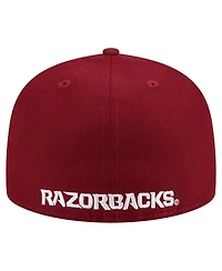 New Era Men's Cardinal Arkansas Razorbacks 59FIFTY Fitted Hat