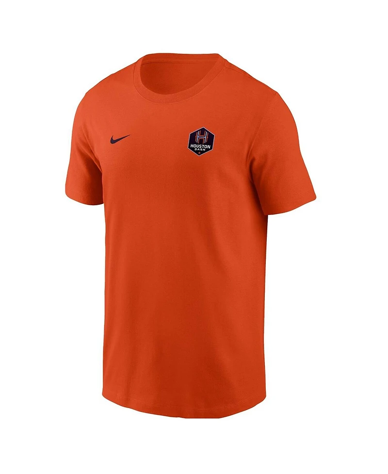 Nike Men's Diana Ordonez Orange Houston Dash Core Crew Neck T-Shirt
