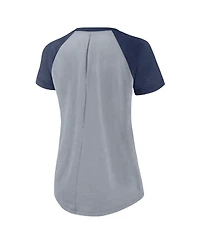 Nike Women's Heather Gray Tampa Bay Rays Summer Breeze Raglan Fashion T-Shirt