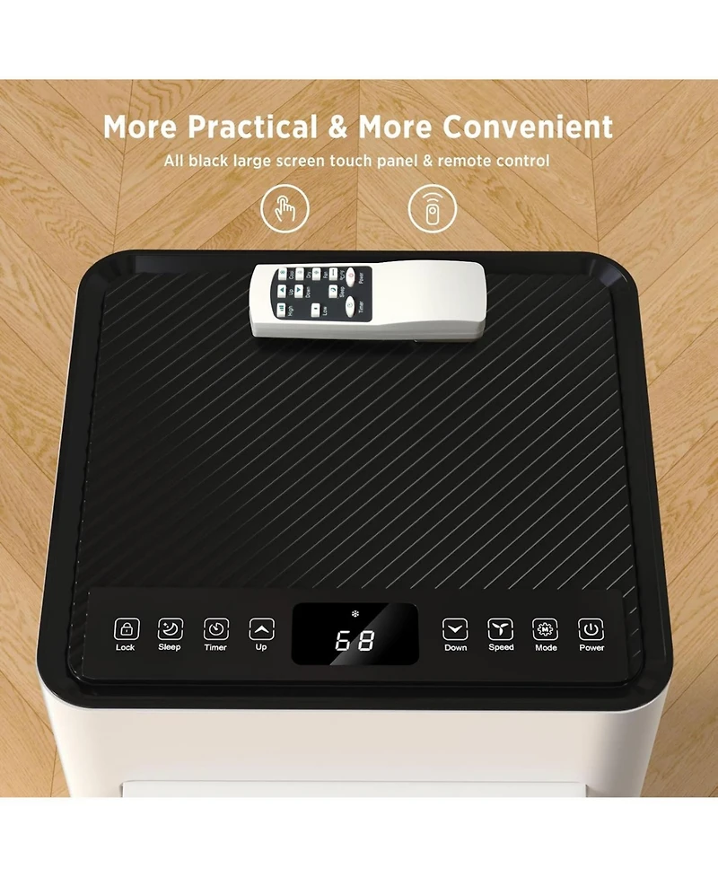 Cowsar 8,000 Btu Portable Air Conditioners Cool Up to 350 Sq.Ft, 4 Modes Portable Ac with Remote Control/Large Led Display/24Hrs Timer/Installation Ki