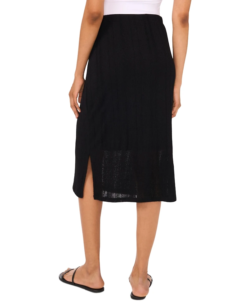 Vince Camuto Women's Pull-On Side-Slit Midi Skirt
