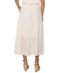 Liverpool Los Angeles Women's Cotton Eyelet Maxi Skirt