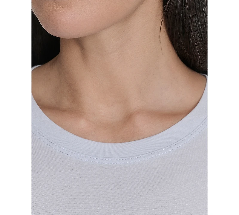 Calvin Klein Performance Women's Flocked-Logo Crewneck T-Shirt