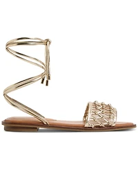 Aldo Women's Seazen Lace-Up Ankle-Tie Flat Sandals
