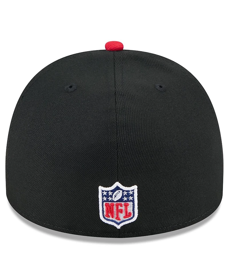 New Era Men's Black/Scarlet San Francisco 49ers 2025 Nfl Draft On Stage A-Frame 59FIFTY Fitted Hat