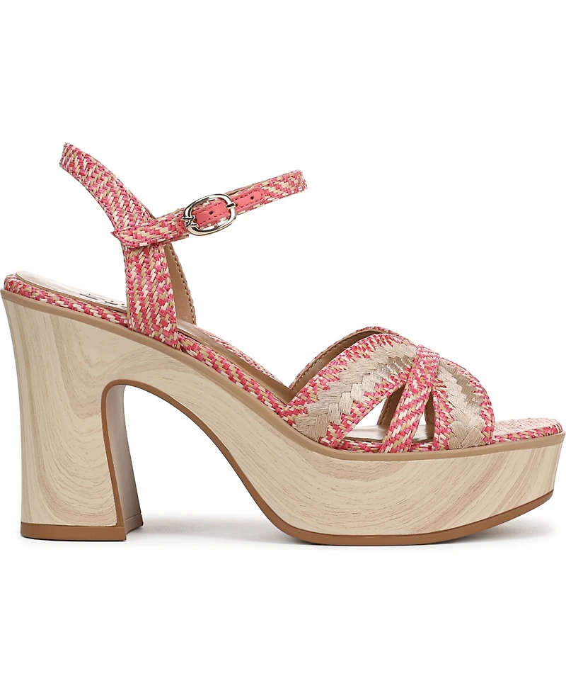 Naturalizer Women's Katalina Block Heel Square Toe Platform Sandals