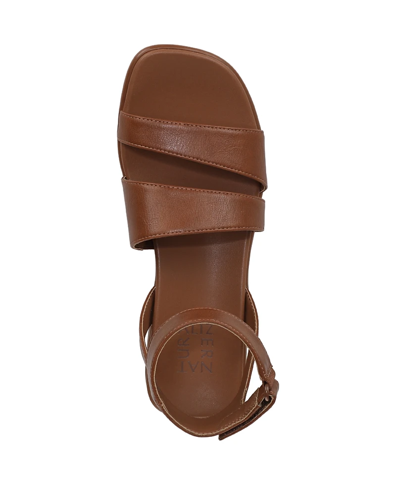 Naturalizer Women's Effie Square Toe Block Heel Flat Sandals