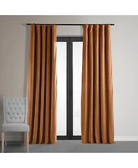 Half Price Drapes Burnt Pumpkin Signature Velvet Blackout Curtain