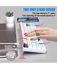 60% Mechanical Gaming Keyboard,61 Keys Blue Switches,Wired Mechanical Keyboard with Led Backlit,Compact Ergonomic Keyboard (White)