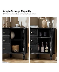 Alex 30"H 2-Door Corner Cabinet