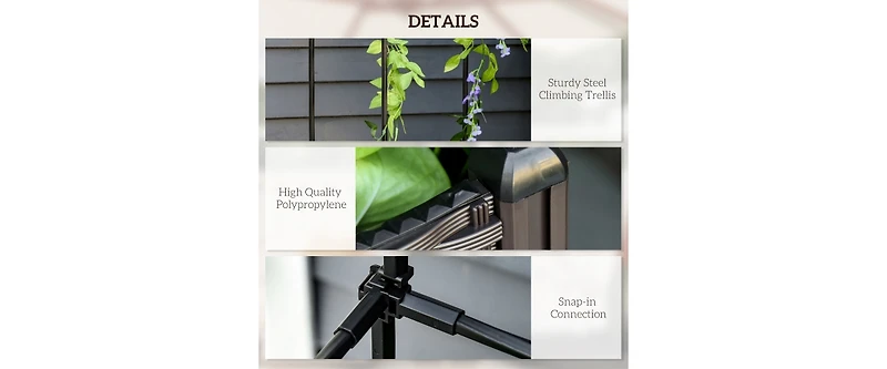 69 .75 in x 15.75 in Outsunny Raised Garden Bed with Trellis, Self-Watering Planter Box