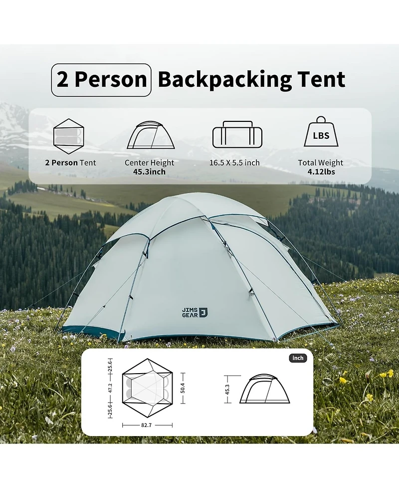 Naturehike Yakou 1-2 Person Tent, Waterproof One Person Two Person Tent, Ultralight Tent for High Attitude Camping & Hiking