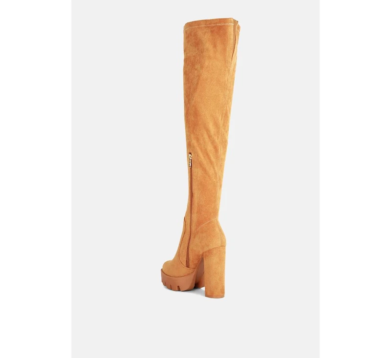 maple faux suede Over the Knee boots