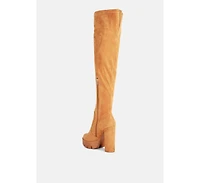 maple faux suede Over the Knee boots