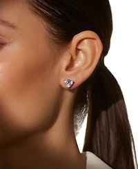 Eliot Danori Silver-Tone Cubic Zirconia Stud Earrings, Exclusively at Macy's