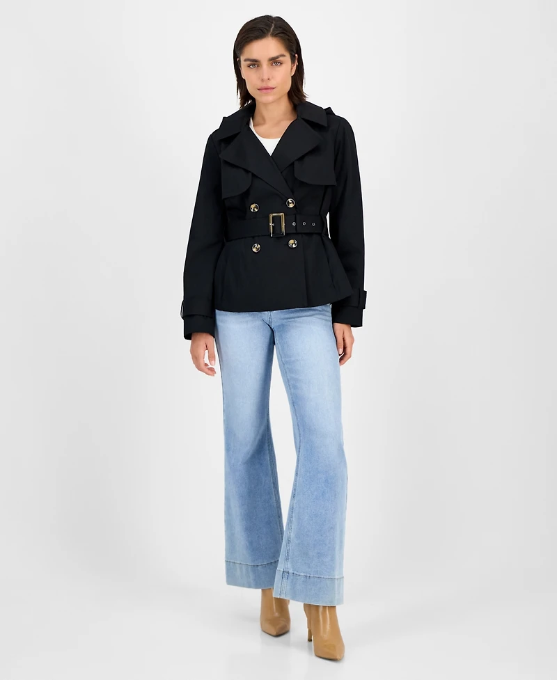 London Fog Women's Double-Breasted Belted Trench Coat, Exclusively at Macy's