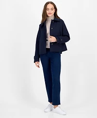 London Fog Women's Short Single-Breasted Trench Coat, Exclusively at Macy's