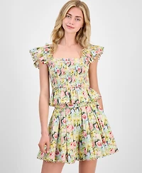 En Saison Women's Cairo Cotton Smocked Floral Top