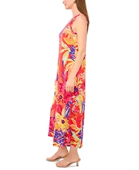 Msk Women's Round-Neck Sleeveless Keyhole Back Maxi Dress
