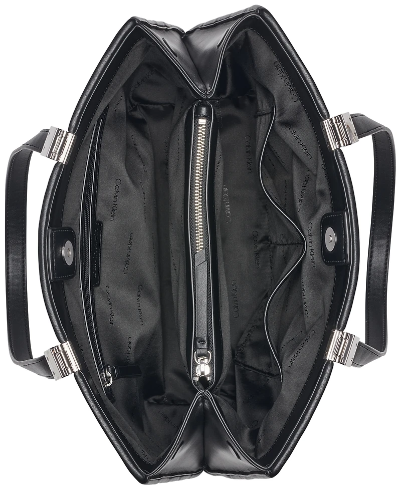 Calvin Klein Granite Pleated Tote Bag