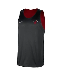 Nike Men's Red/Black Miami Heat Courtside Reversible Mesh Practice Jersey