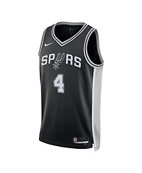 Nike Men's and Women's De'Aaron Fox Black San Antonio Spurs Swingman Player Jersey - Icon Edition