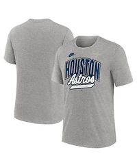 Nike Men's Heather Gray Houston Astros Cooperstown Collection Retro Tri-Blend T-Shirt