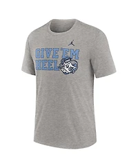 Jordan Men's Heather Gray North Carolina Tar Heels Campus Local Tri-Blend T-Shirt