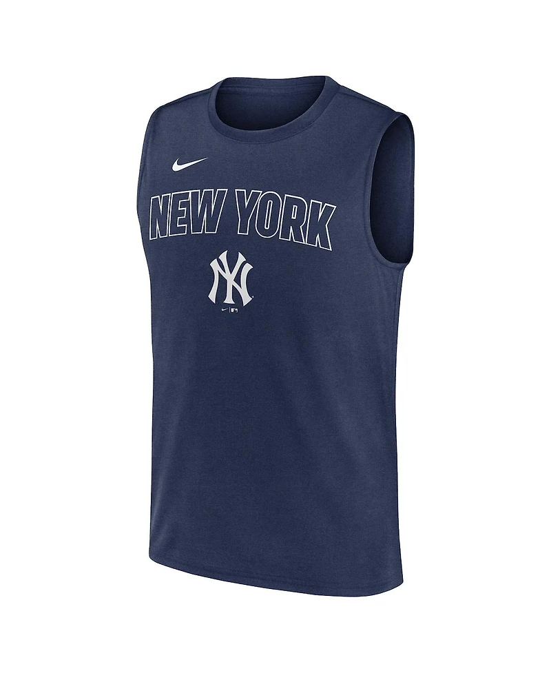 Nike Men's Navy New York Yankees Knockout Performance Muscle Tank Top