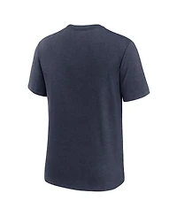 Nike Men's Heather Navy Milwaukee Brewers Logo Tri-Blend T-Shirt