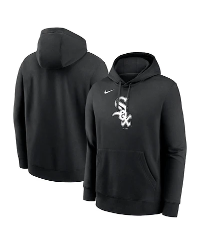 Nike Men's Black Chicago White Sox Logo Club Fleece Pullover Hoodie