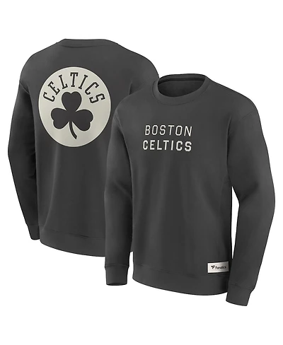Fanatics Men's Gray Boston Celtics Elements Future Ground Lettering Pullover Sweatshirt