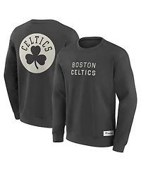 Fanatics Men's Gray Boston Celtics Elements Future Ground Lettering Pullover Sweatshirt