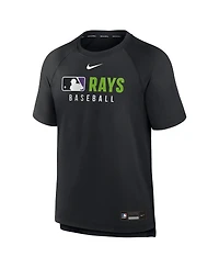 Nike Men's Black Tampa Bay Rays Authentic Collection Pregame Raglan Performance T-Shirt