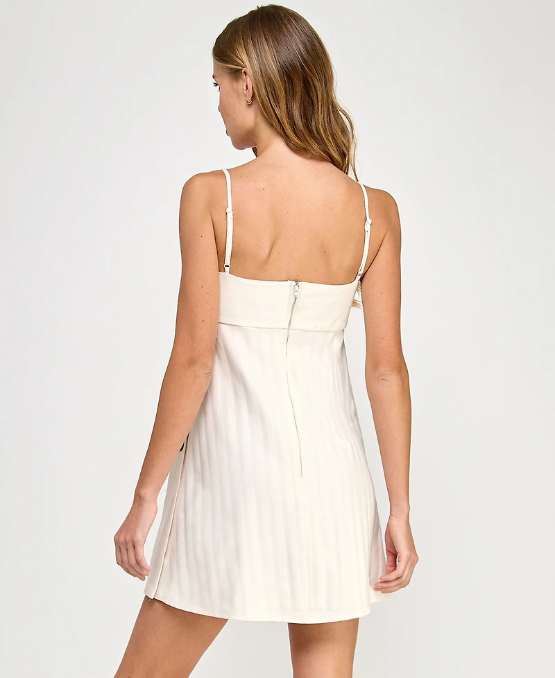 City Studios Juniors' Side-Button Empire-Waist Dress