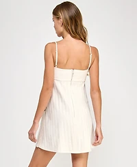 City Studios Juniors' Side-Button Empire-Waist Dress